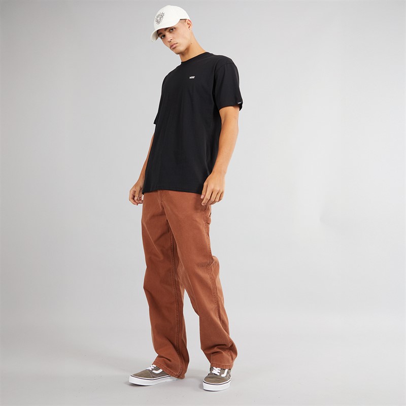 Vans Mens Left Chest Logo T-Shirt Black/White