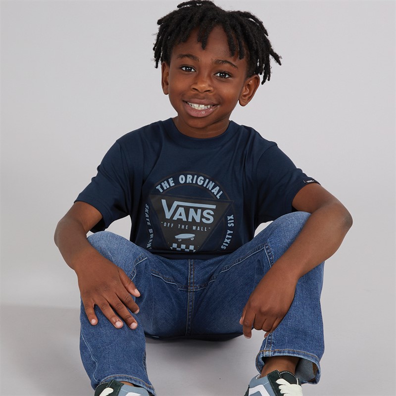 Vans Boys Patched In T-Shirt Navy