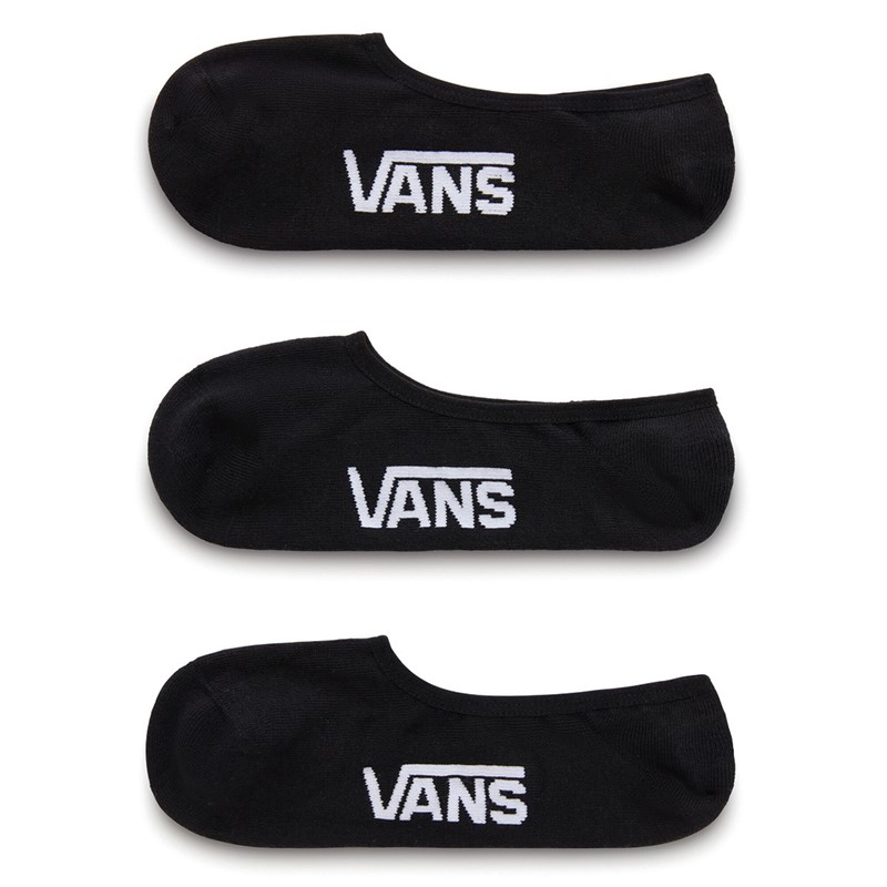 Vans Mens Classic Three Pack Super No Show Socks Black