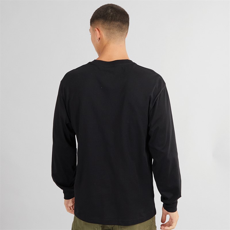 Vans Mens Skull Window Graphic Long Sleeve Top Black