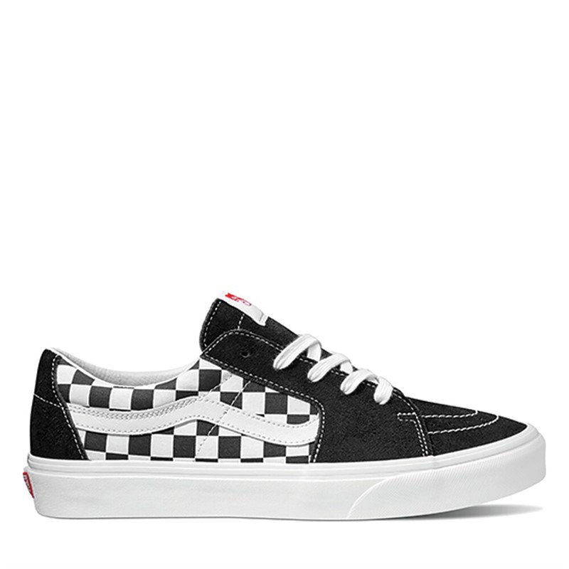 Vans Sk8-Low Checkerboard Trainers Black Checkerboard - Size 9.5