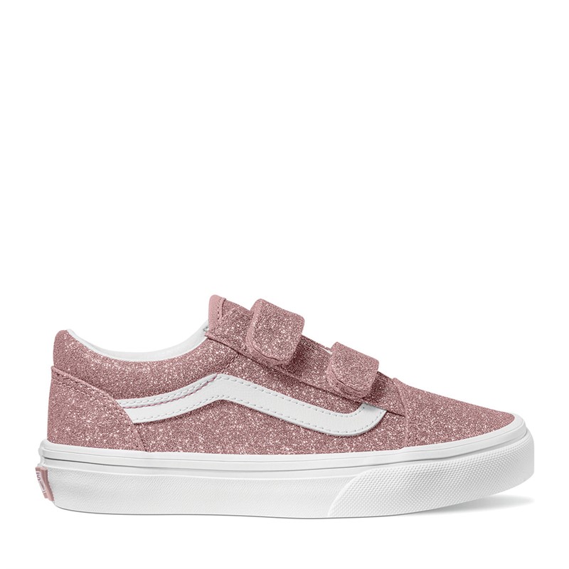 Vans Girls Old Skool Velcro Trainers Rose Gold