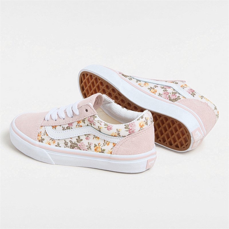 Vans Girls Old Skool Trainers Pink/Multi