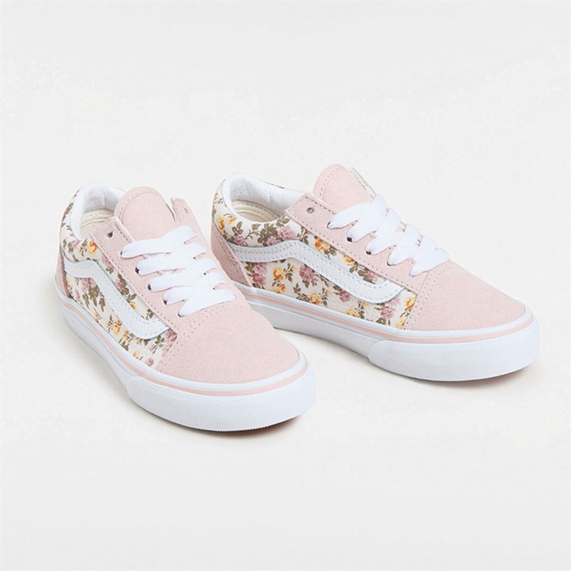 Vans Girls Old Skool Trainers Pink/Multi