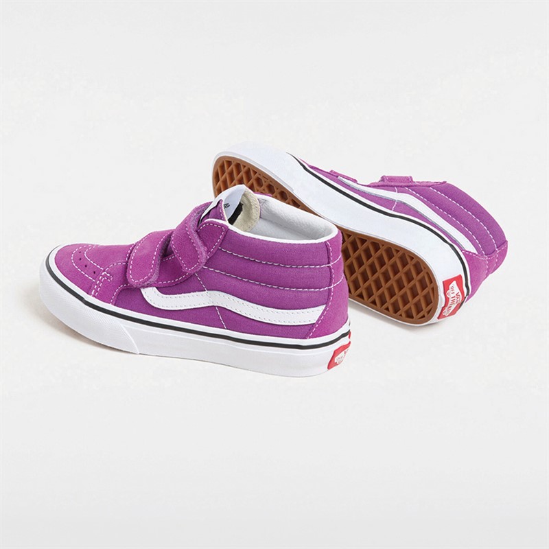 Vans Girls SK8-Mid Reissue Velcro Colour Theory Trainers Willowherb