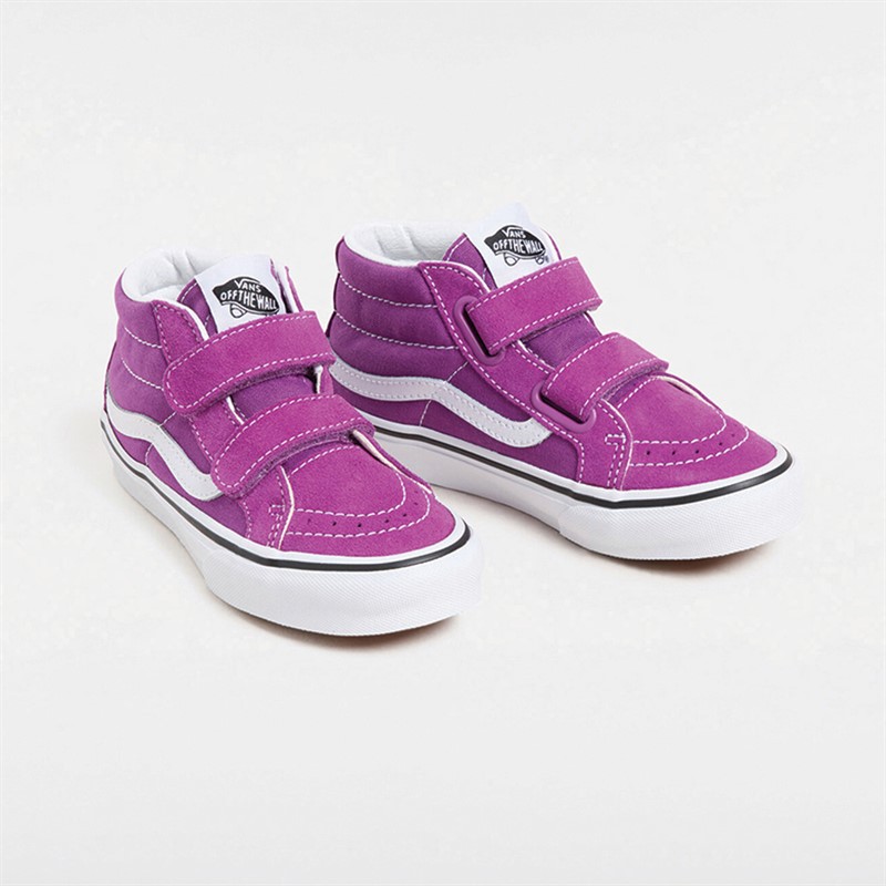 Vans Girls SK8-Mid Reissue Velcro Colour Theory Trainers Willowherb