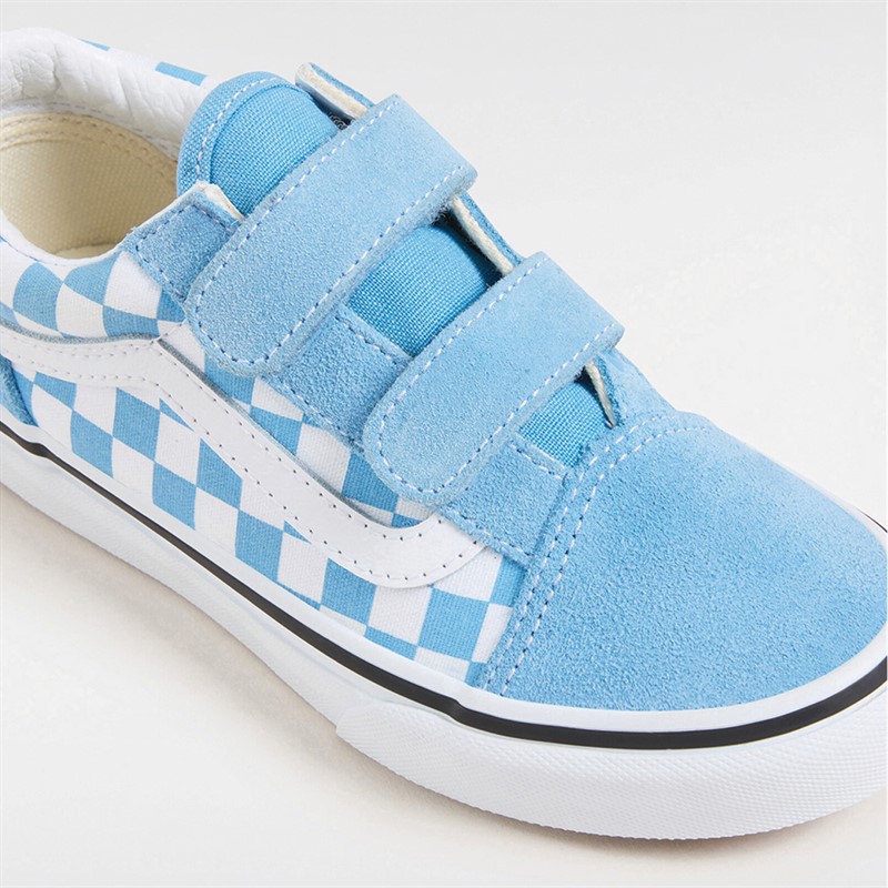 Vans Kids Old Skool Velcro Colour Theory Trainers Heritage Blue