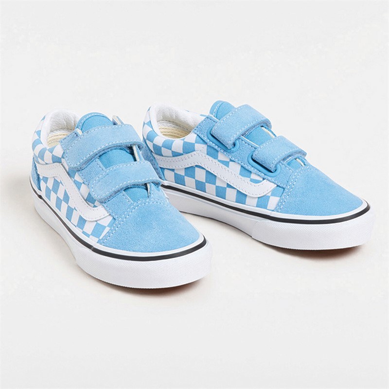 Vans Kids Old Skool Velcro Colour Theory Trainers Heritage Blue