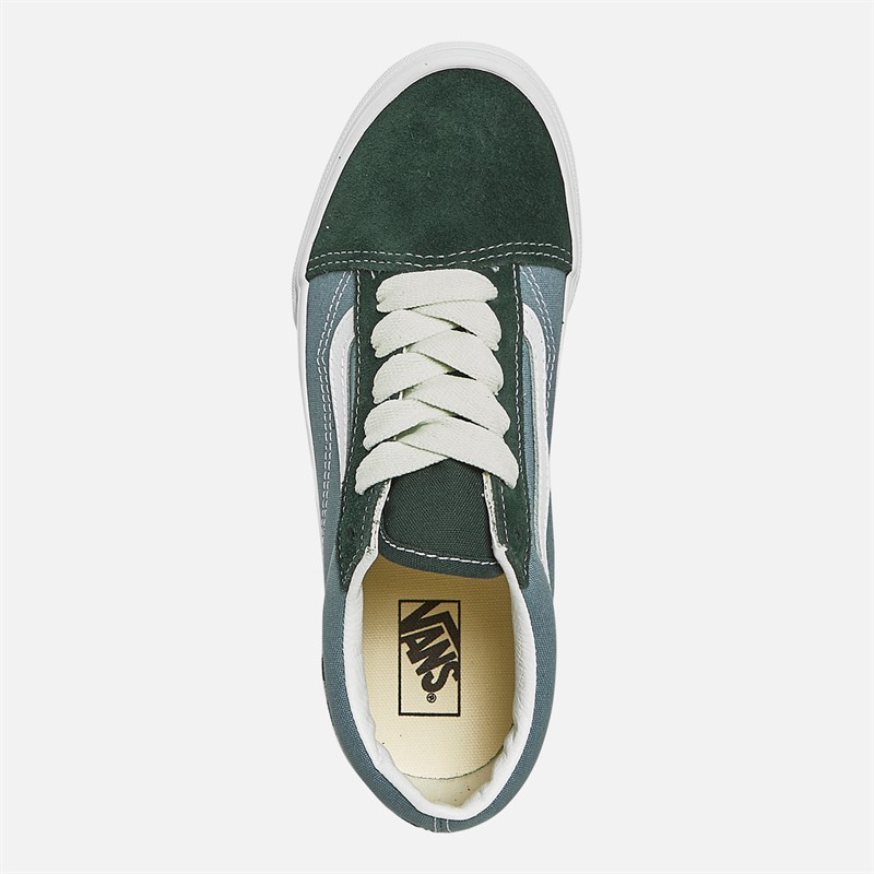 Vans Junior Old Skool Trainers Green/Blue
