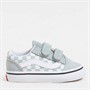 Vans Infant Old Skool Velcro Colour Theory Checkerboard Trainers Pure Grey