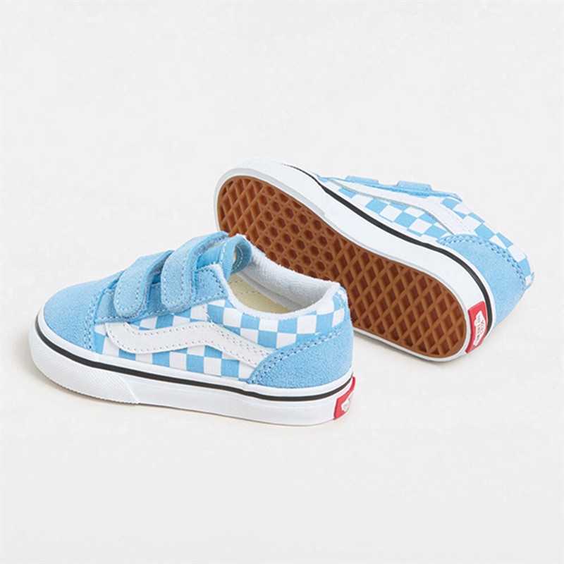 Vans Infant Old Skool Velcro Colour Theory Trainers Heritage Blue