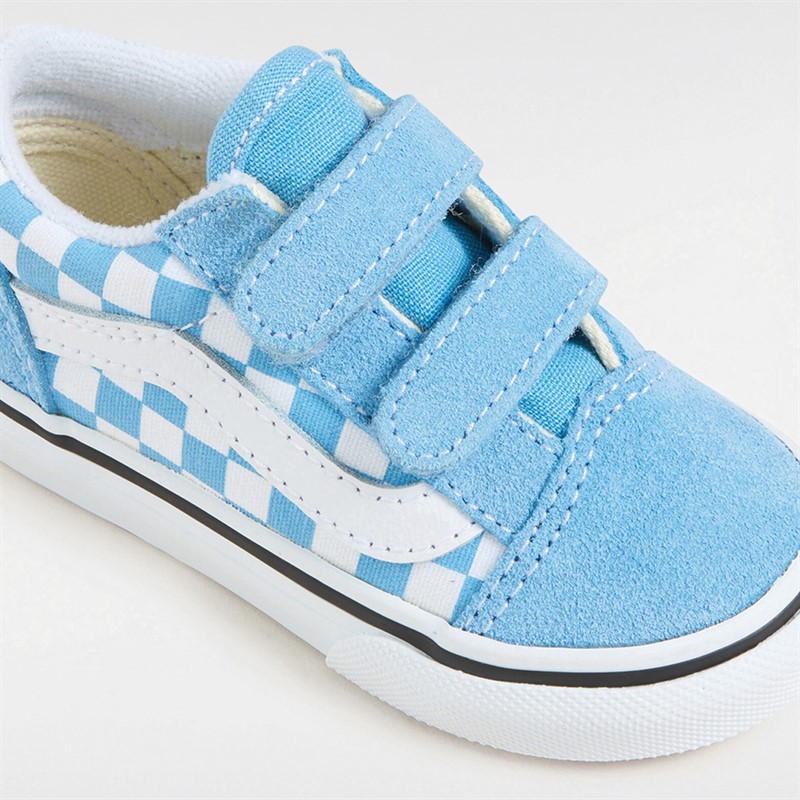 Vans Infant Old Skool Velcro Colour Theory Trainers Heritage Blue