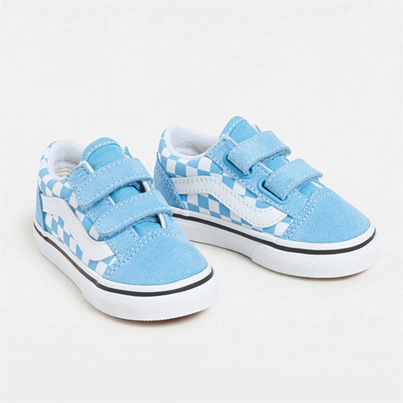Vans Infant Old Skool Velcro Colour Theory Trainers Heritage Blue