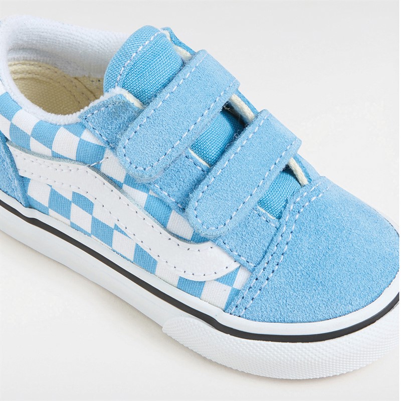 Vans Infant Old Skool Velcro Colour Theory Trainers Heritage Blue