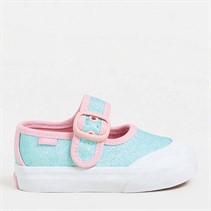 Vans Infant Girls Mary Jane Glitter Trainers Blue/Pink