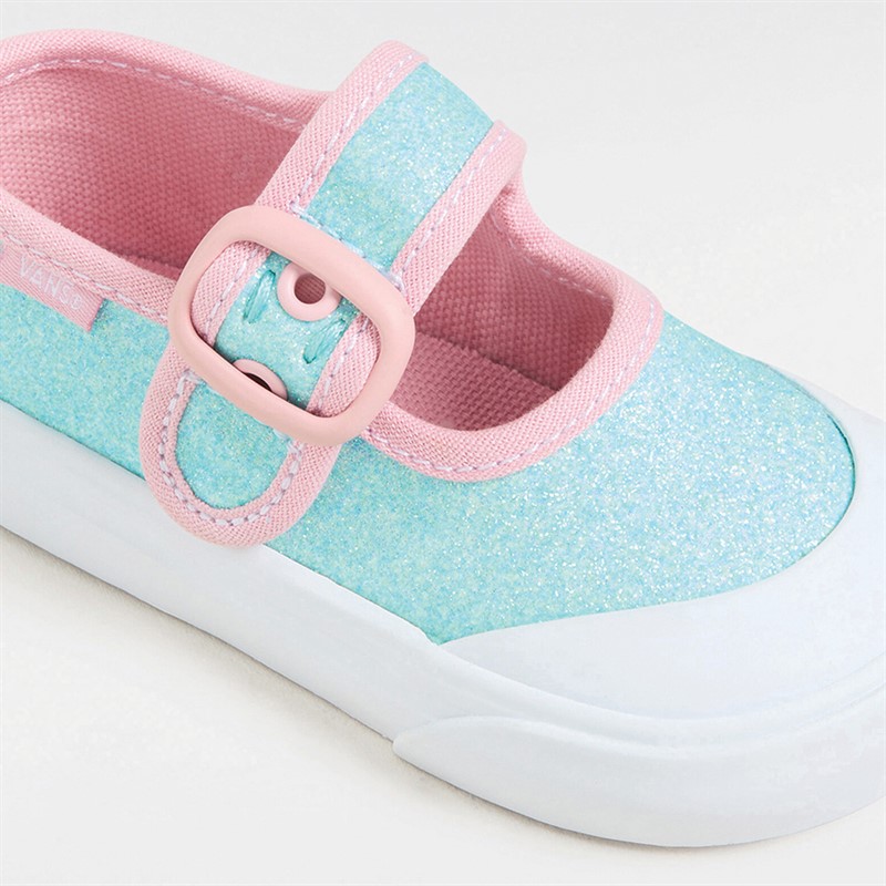 Vans Infant Girls Mary Jane Glitter Trainers Blue/Pink