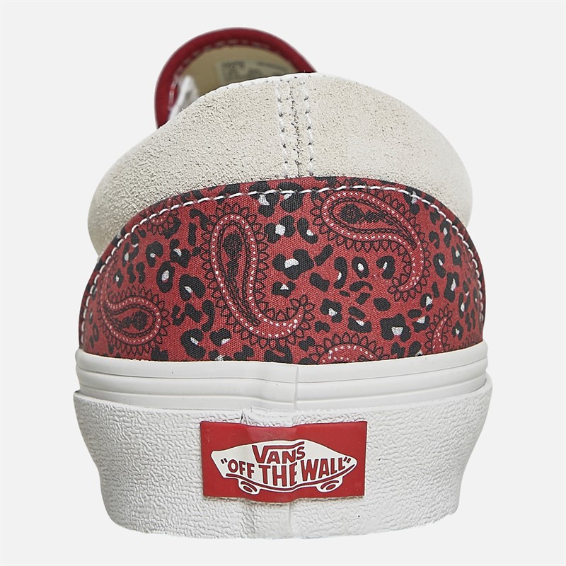 Vans Womens Classic Slip-On Trainers White/Red