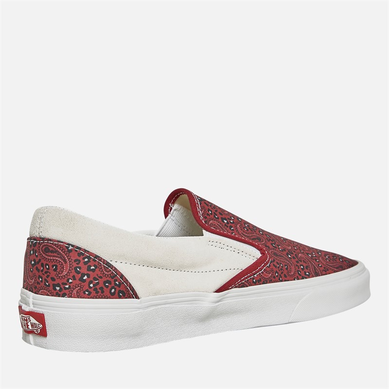 Vans Womens Classic Slip-On Trainers White/Red