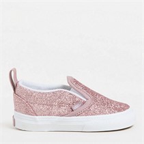 Vans Infant Girls Slip-On Velcro Glitter Trainers Rose Gold