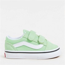 Vans Infant Old Skool Velcro Colour Theory Trainers Pistachio Green