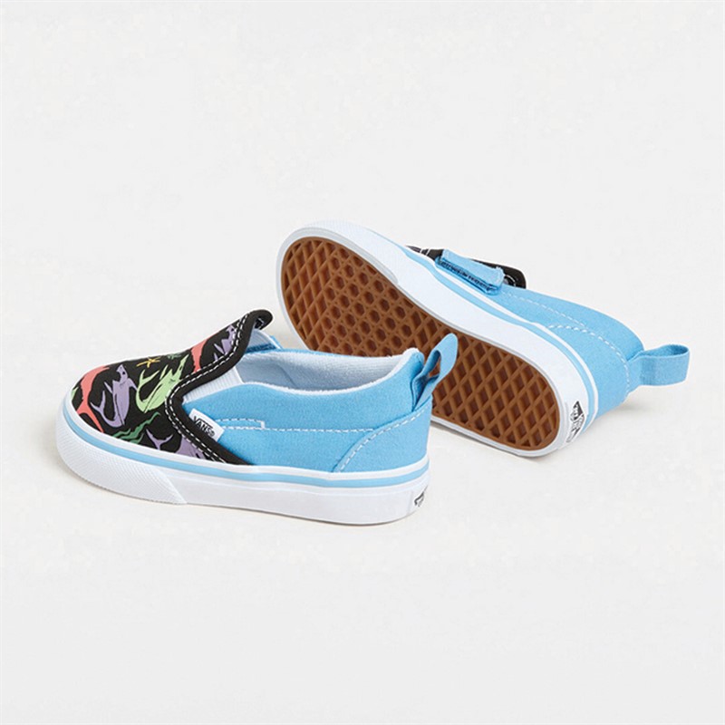 Vans Infant Boys Slip-On Velcro Glow Sharks Trainers Blue/Multi