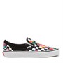 Vans Womens Classic Slip-On Floral Checkerboard Trainers Black/True White