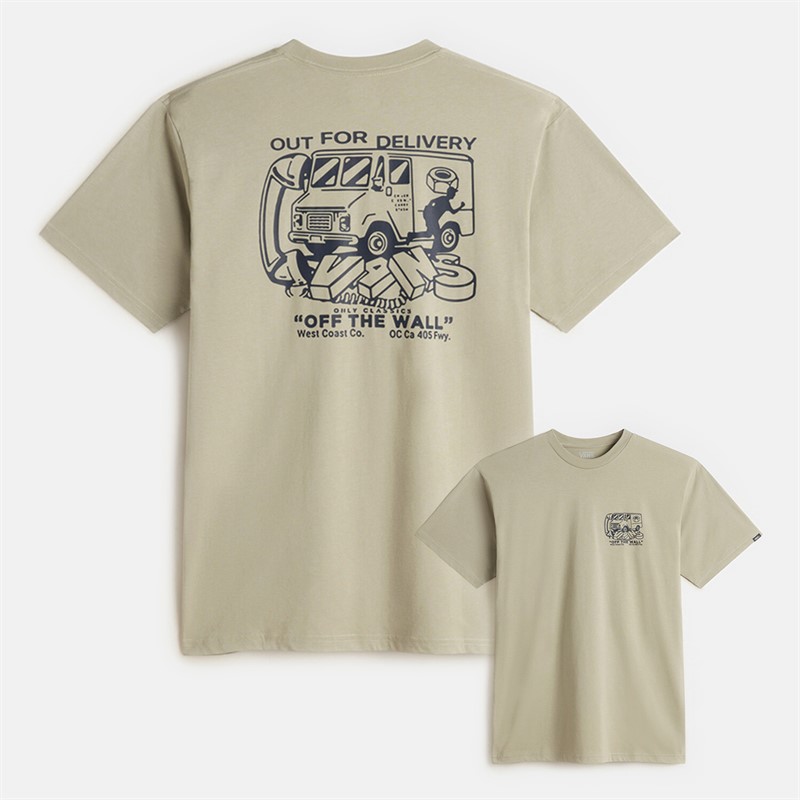 Vans Herre Next Stop Grafik Bagside T-shirt London Fog
