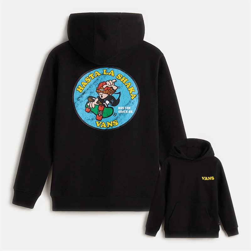 Vans Junior Drenge Hasta LA Shaka Grafik Bagside Hættetrøje Sort