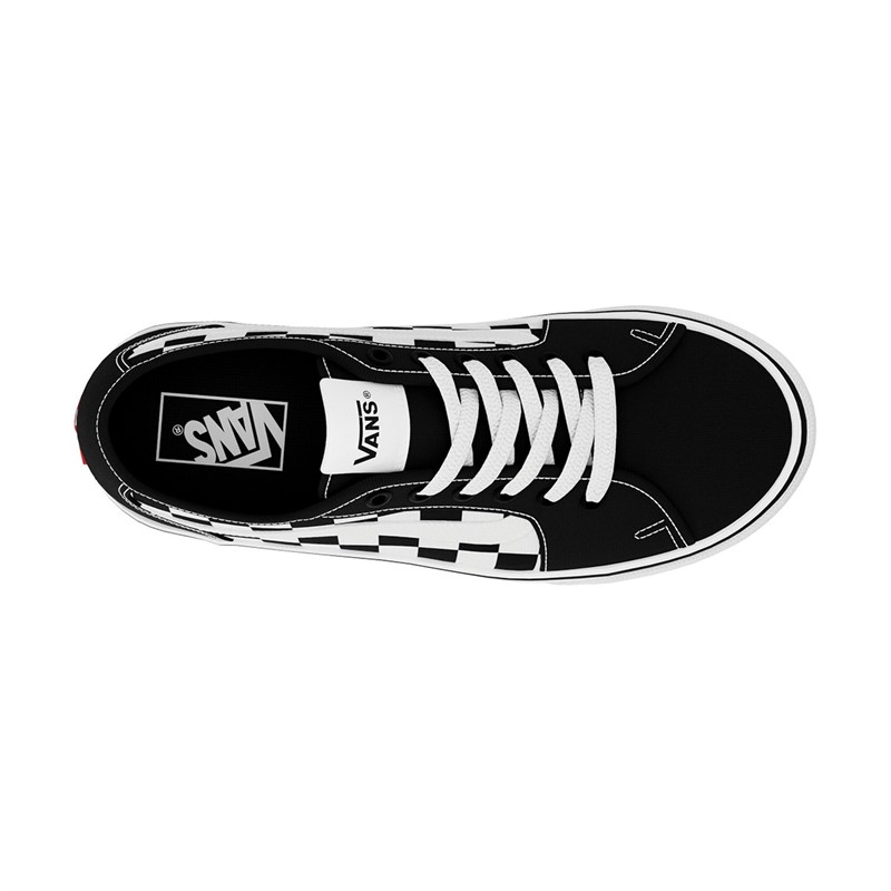 Vans Mens Filmore Decon Checkerboard Trainers Black/White