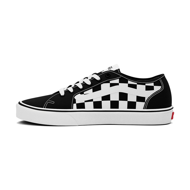 Vans Mens Filmore Decon Checkerboard Trainers Black/White