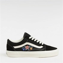 Vans Womens Old Skool Trainers Black Floral