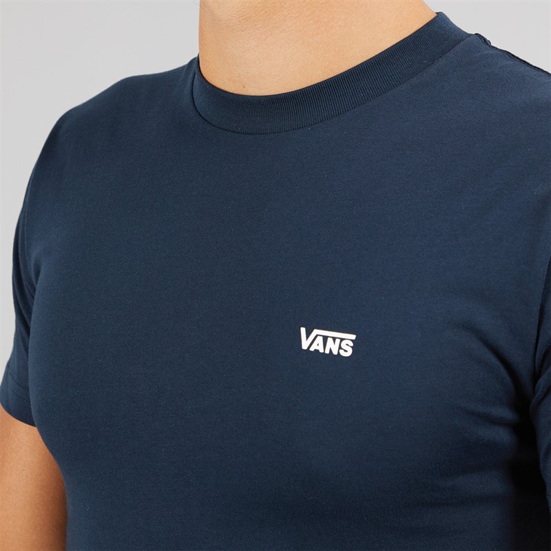 Vans Mens Left Chest Logo T-Shirt Navy/White