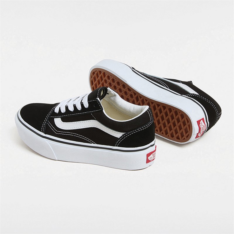 Vans Kids Old Skool Platform Trainers Black/True White