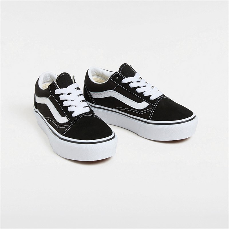 Vans Kids Old Skool Platform Trainers Black/True White