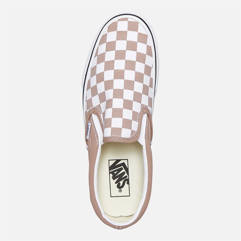 Vans Classic Slip-On Checkerboard Trainers Warm Taupe