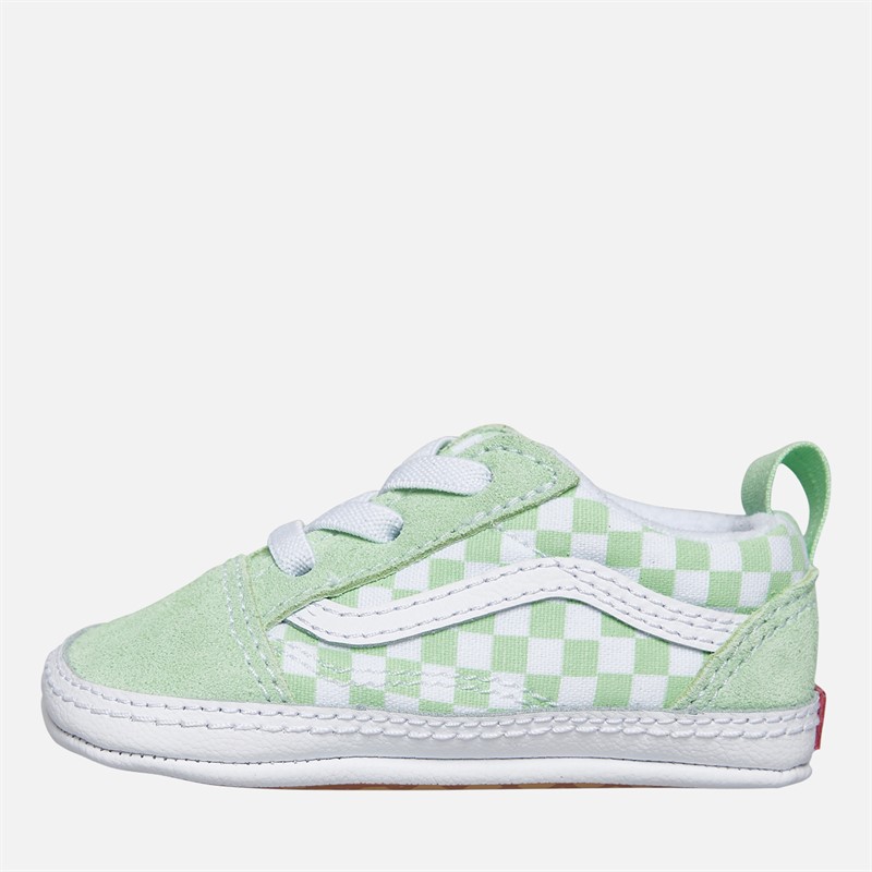 Vans Baby Old Skool Checkerboard Krippe Turnschuhe Pistazie Grün