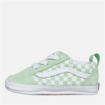 Vans Bébé Old Skool Checkerboard Baskets Berceau Vert Pistache