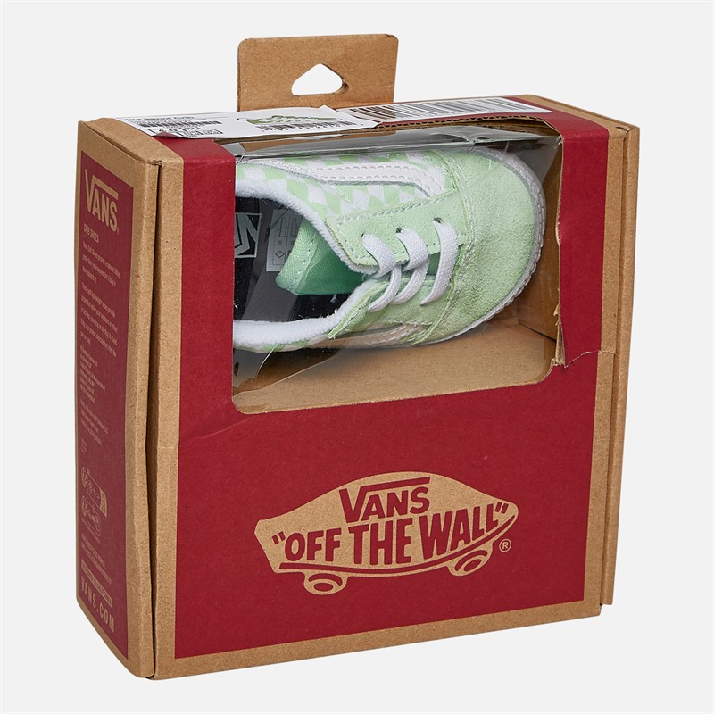 Vans Baby Old Skool Checkerboard Krippe Turnschuhe Pistazie Grün