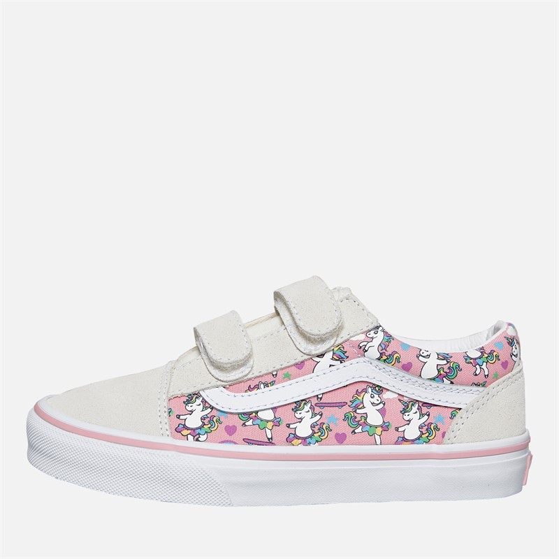 Vans Mädchen Old Skool Klettverschluss Einhorn Turnschuhe Marshmallow/Rosa
