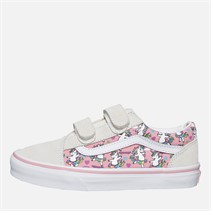 Vans Baskets Velcro Old Skool Licorne Fille Marshmallow/Rose