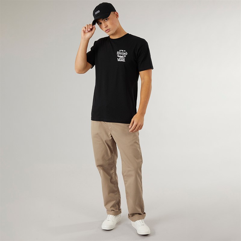 Vans T-shirt Warped World dla niego kolor czarny