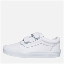 Vans Baskets Old Skool Velcro Enfant White Mono