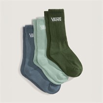 Vans Kids Classic Three Pack Crew Socks Gray Olive