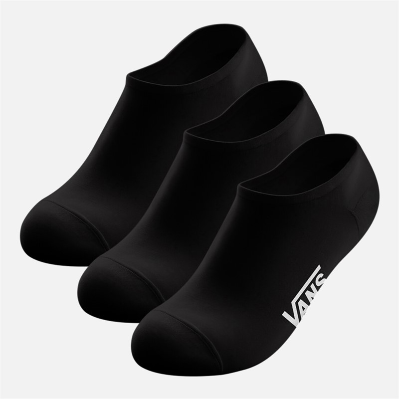Vans Boys Classic Kick Three Pack No Show Socks Black - Size 12/24M