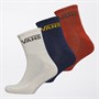 Vans Classic Three Pack Half Crew Socks Parisian Night