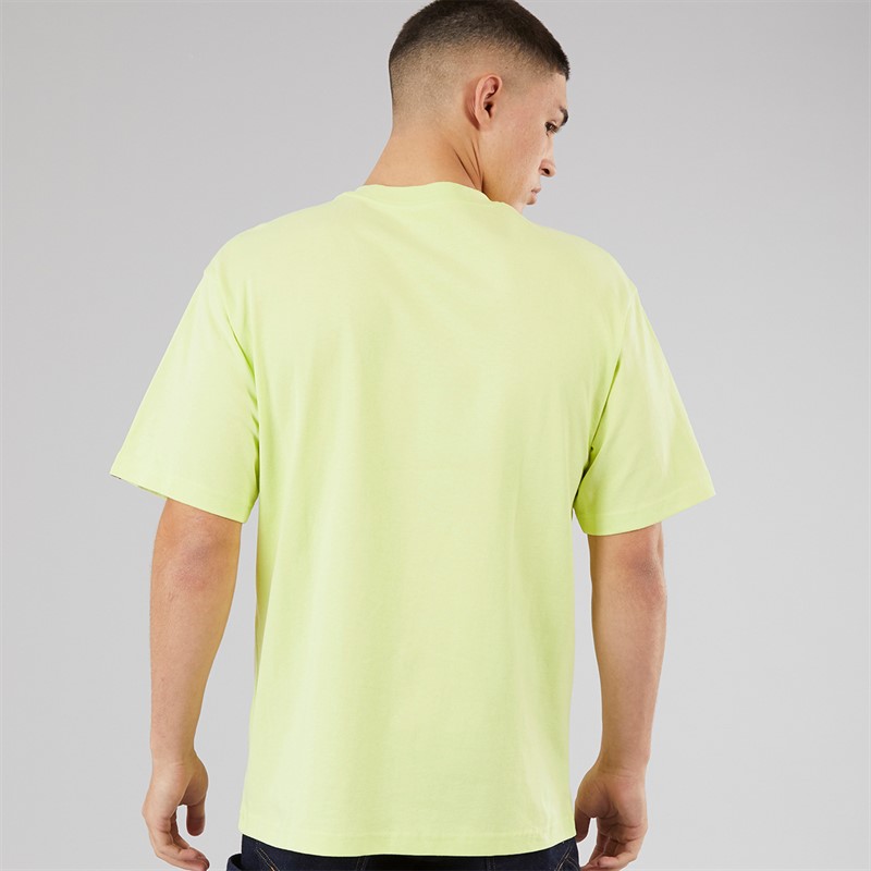 Vans Mens Left Chest Logo Loose Fit T-Shirt Shadow Lime