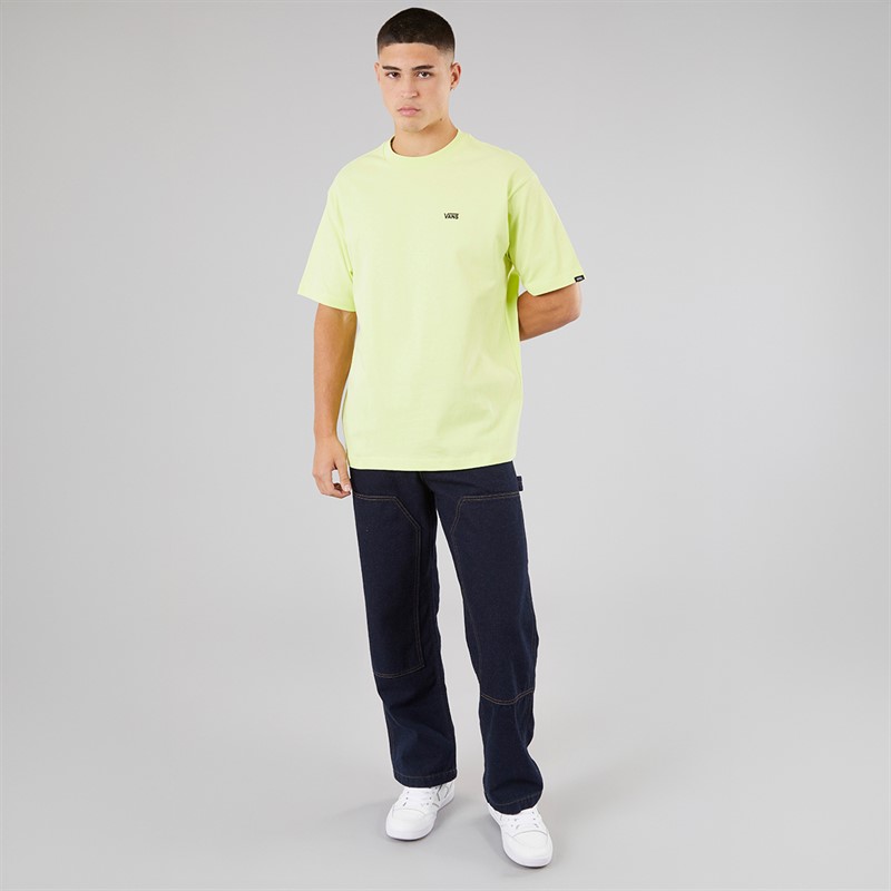 Vans Mens Left Chest Logo Loose Fit T-Shirt Shadow Lime
