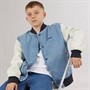 Vans Junior Boys Denim Baseball Jacket Stonewash/Blue