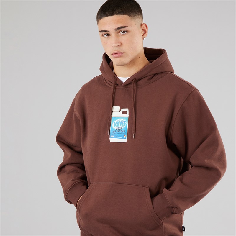 Vans Mens Extra Strength Graphic Loose Hoodie Bitter Chocolate