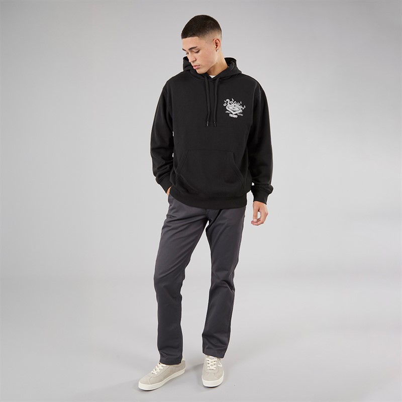 Vans Mens Scratched Records Graphic Back Hoodie Black